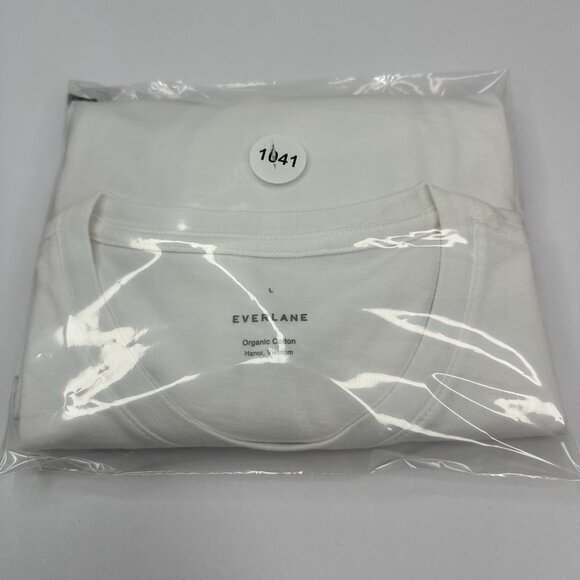Everlane Uniform Men's NWOT White The Organic Crew Neck Athleisure T-Shirt L/C42 - Picture 9 of 9